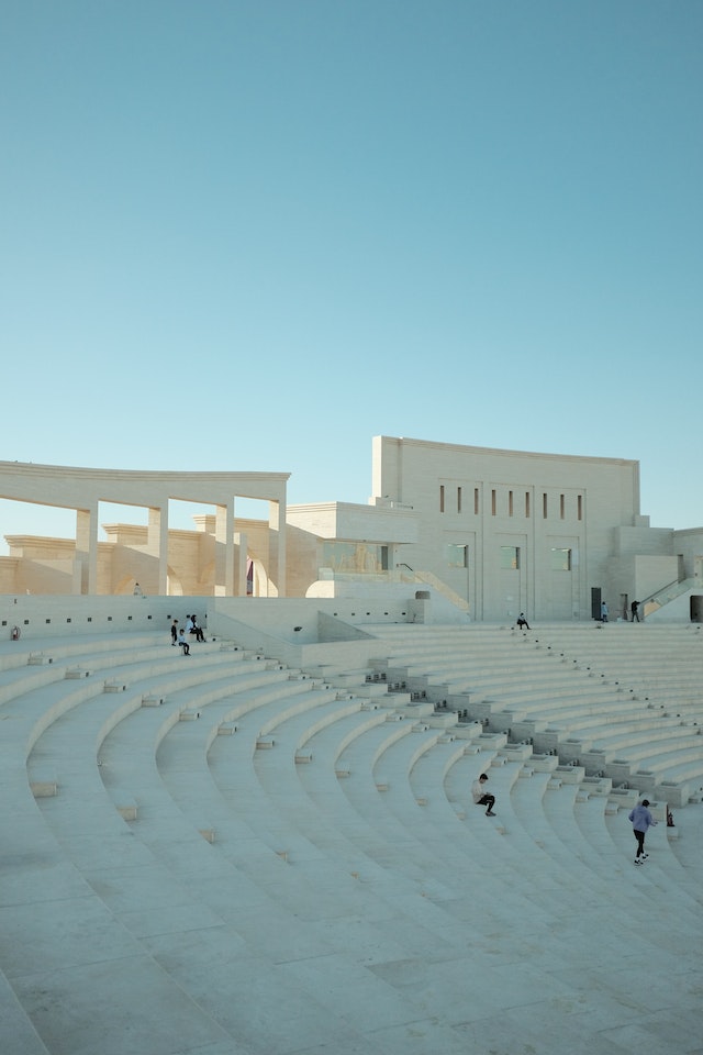 Katara village Amphitheatre in side view