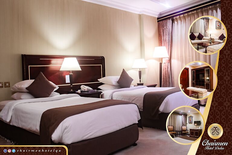 Chairmen Hotel Doha double bed room view 
