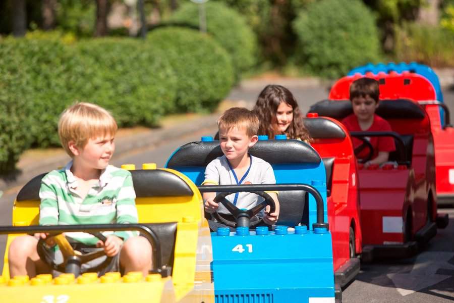 Children Riding Lego Cars at legoland Dubai