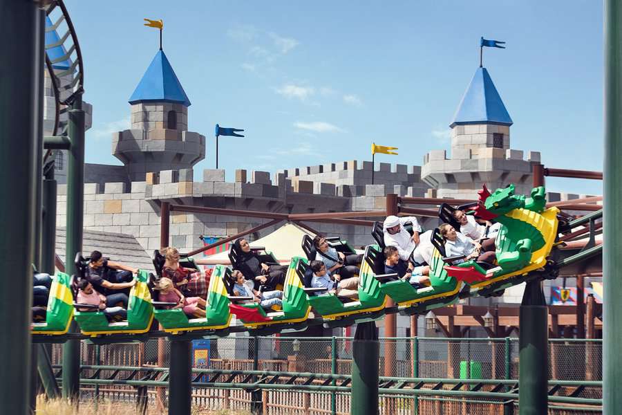 Dragon Roller Coaster Ride in Legoland Dubai