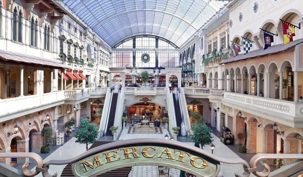 Inside view of Mercato mall Dubai