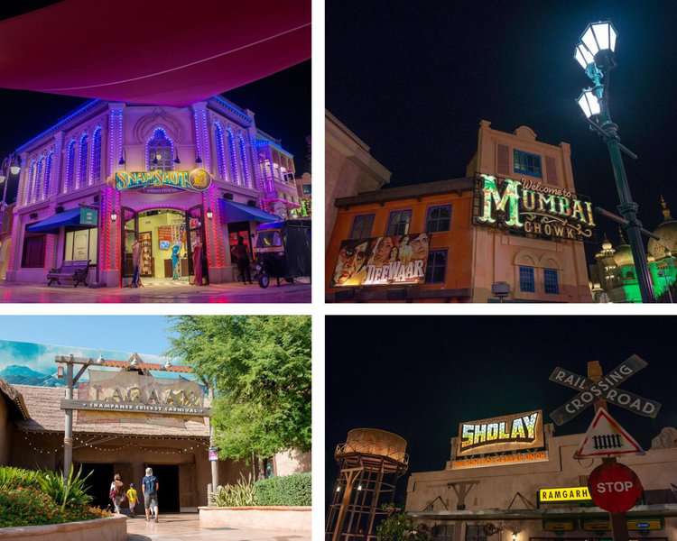 Bollywood park Dubai different themes entrance gate