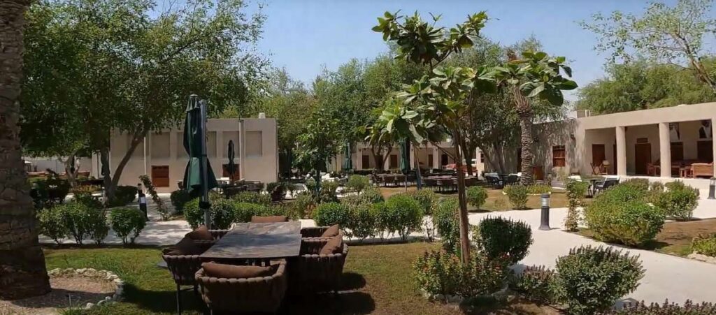 Bayt Sharq garden dining area