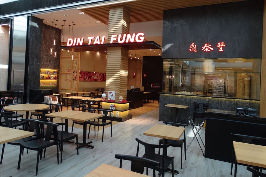 Dining area of Din tai fung Dubai