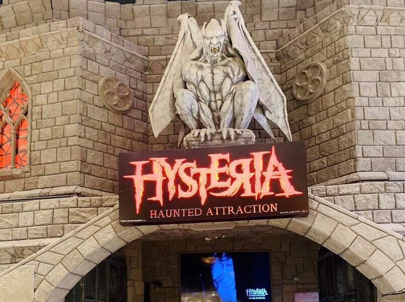 Entrance gate hysteria Haunted House at Dubai Mall