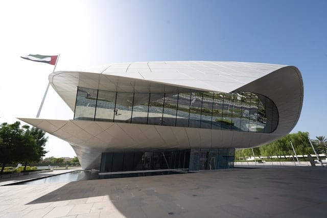 The outside view of Etihad Museum Dubai