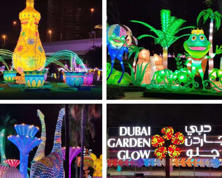 unique light displays at Dubai Garden glow