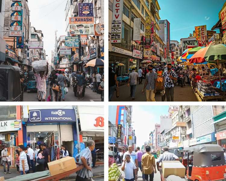 A busy pettah market in Colombo