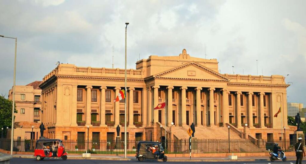 Old parliament building near the Galle Face Colombo