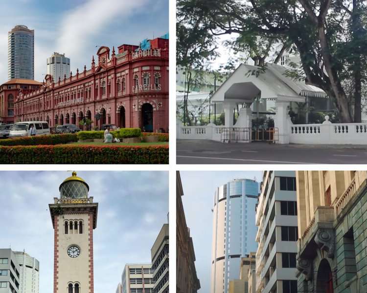 several important buildings in Colombo Fort