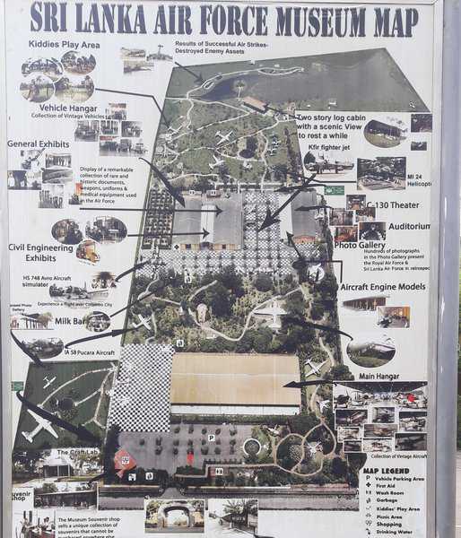 Sri Lanka Air force museum map