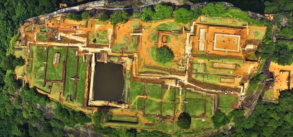 Top view of Sigiriya Rock