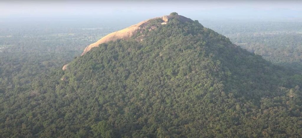 view of Pidurangala Rock from Sigiriya top