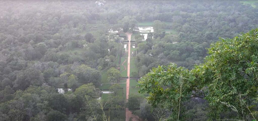 Top view of sigiriya