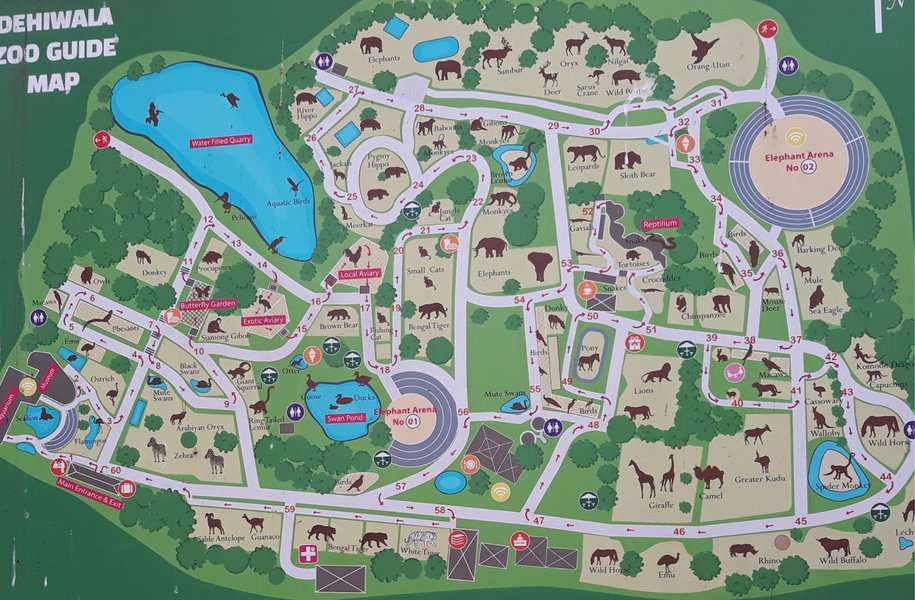 Dehiwala Zoo map Colombo