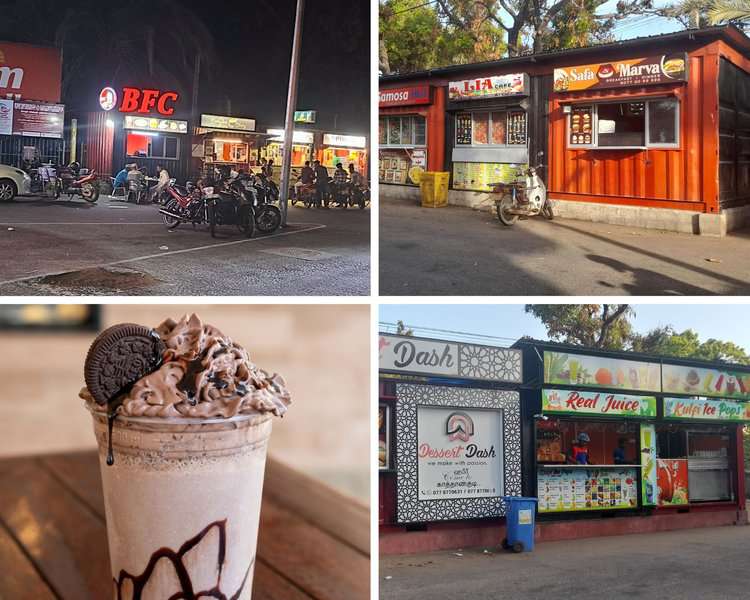 street food court in kattankudy