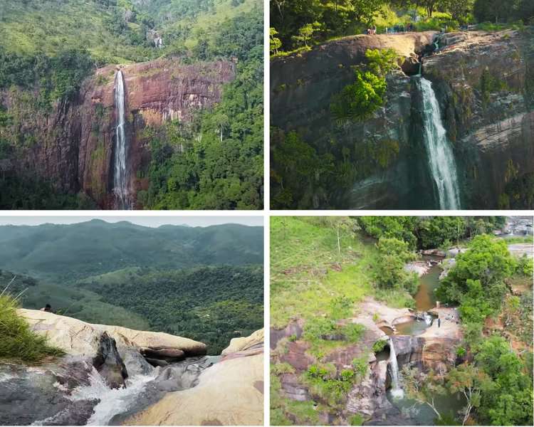 Several images of Diyaluma falls