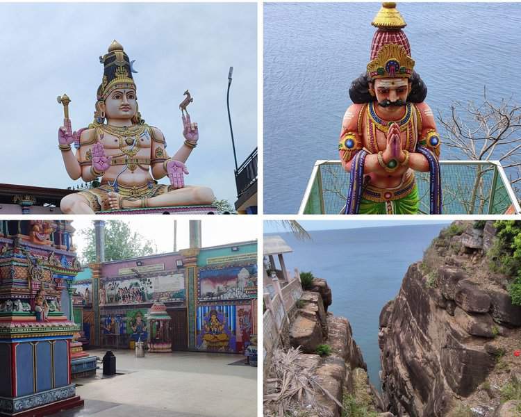 Several Images of Koneswaram temple inside the Fort fredrick Trincomalee