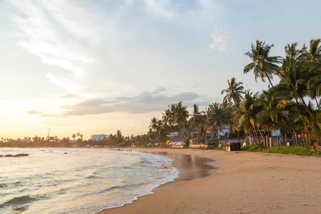 An evening view of Nilaveli Beach trincomalee