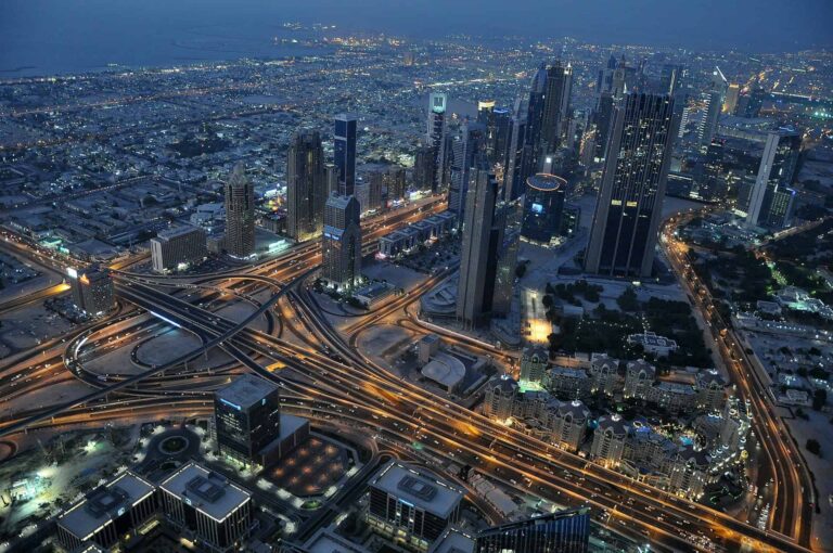 Dubai Downtown Night view