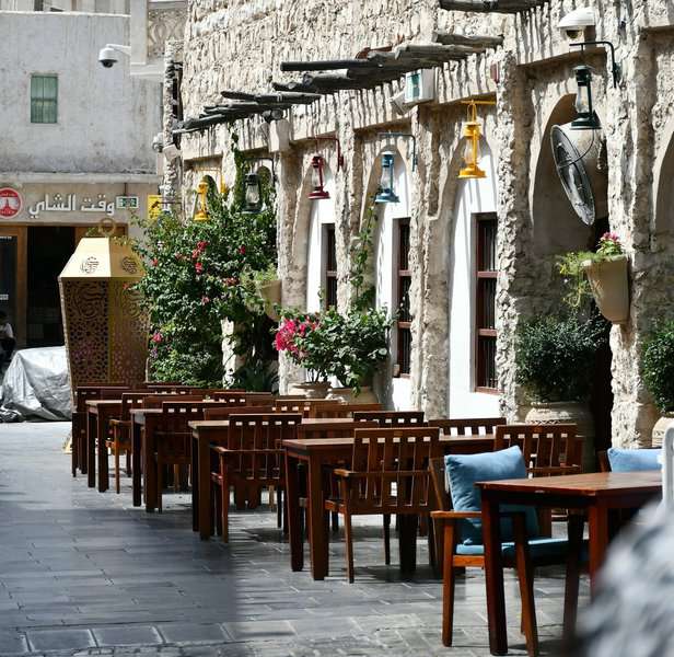 Souq waqif outdoor dining place
