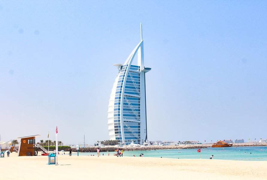 Burj Al Arab Beach also known as Umm Suqeim Beach or sunset beach Dubai