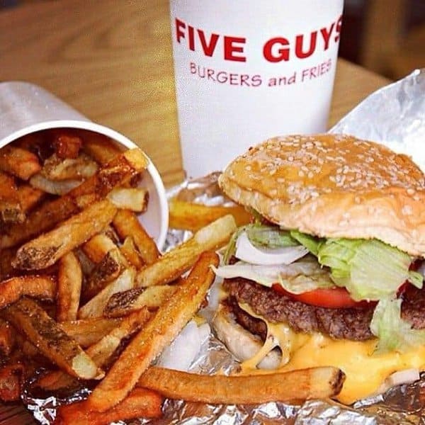 Five guys burger and chips