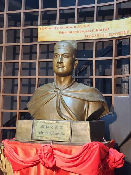 The statue of Admiral Cheng Ho at the Cheng Ho cultural Museum in Melaka