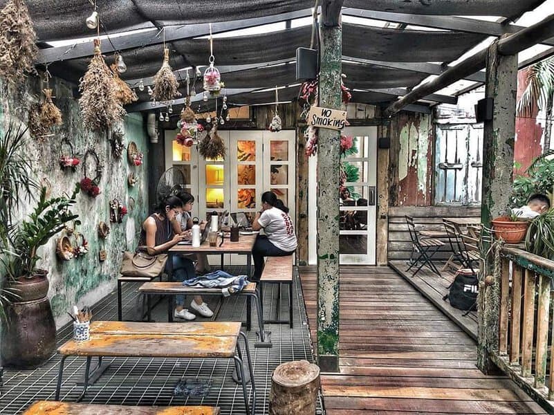 Inside view of Merchant's Lane cafe in KL