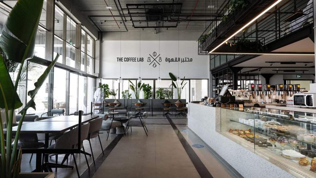 Inside view of The Coffee Lab in Dubai