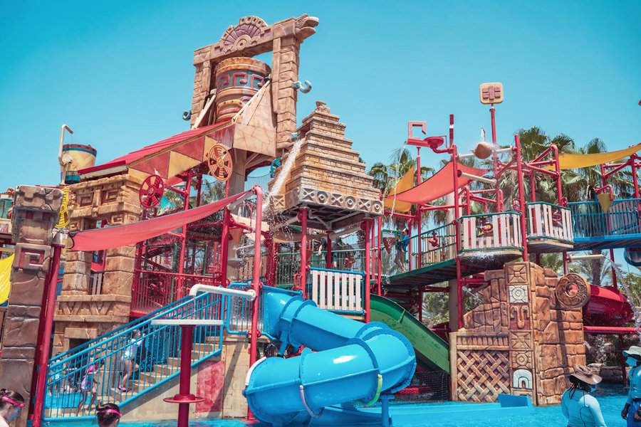 A children castle area in the water park