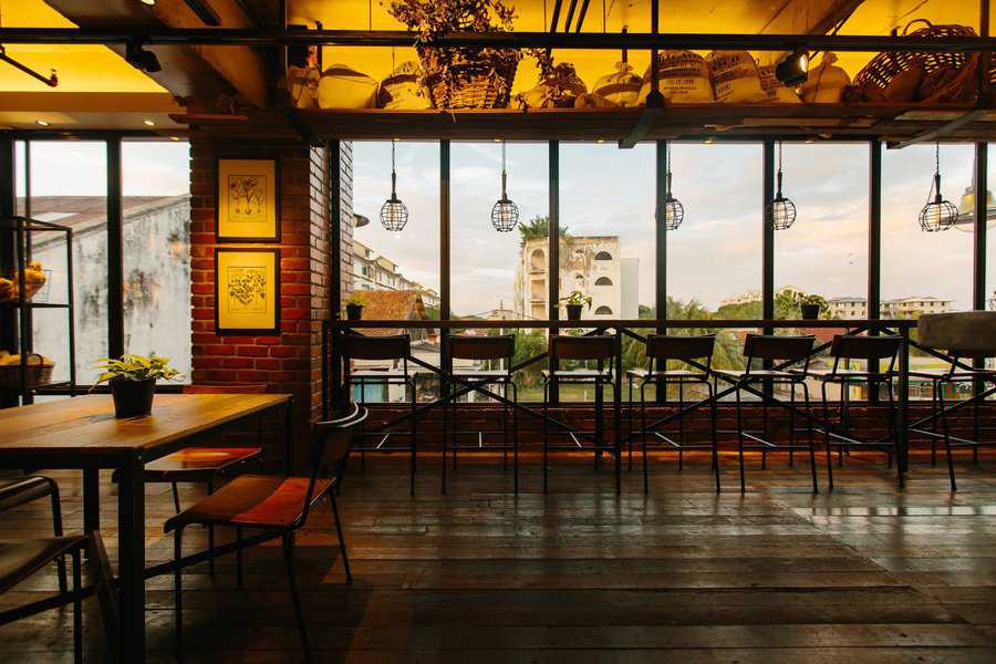 Inside view of Bica & Co Courtyard Cafe in Melaka