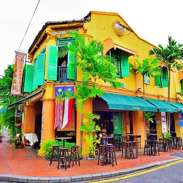 Entrance view of Geographér Café in Melaka f